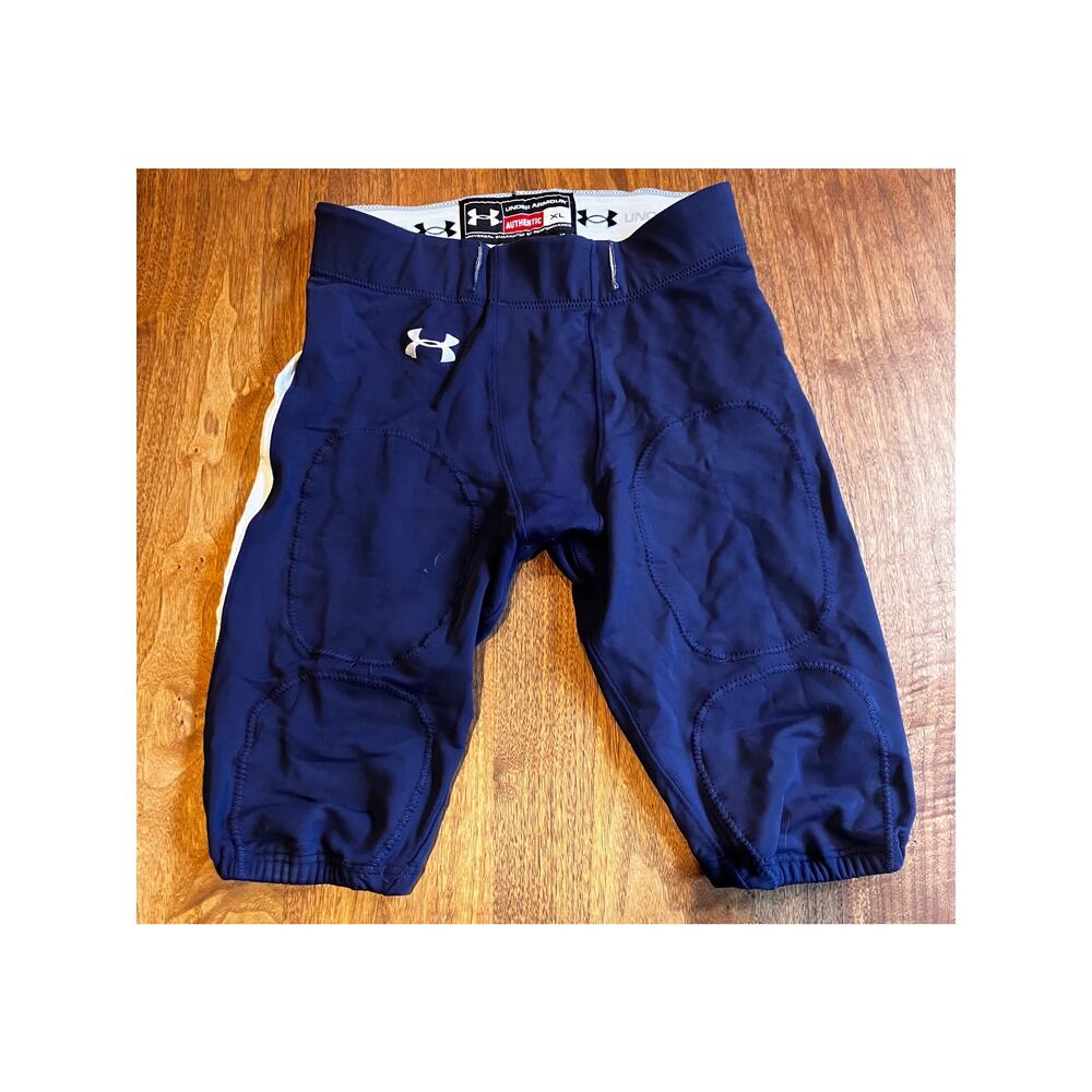 Under Armour Authentic XL 16 Navy Blue Padded‎ Compression Football Pants Youth